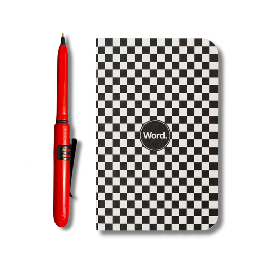 Checkered Pocket Kit - Notebook and Ballpoint Pen Combo