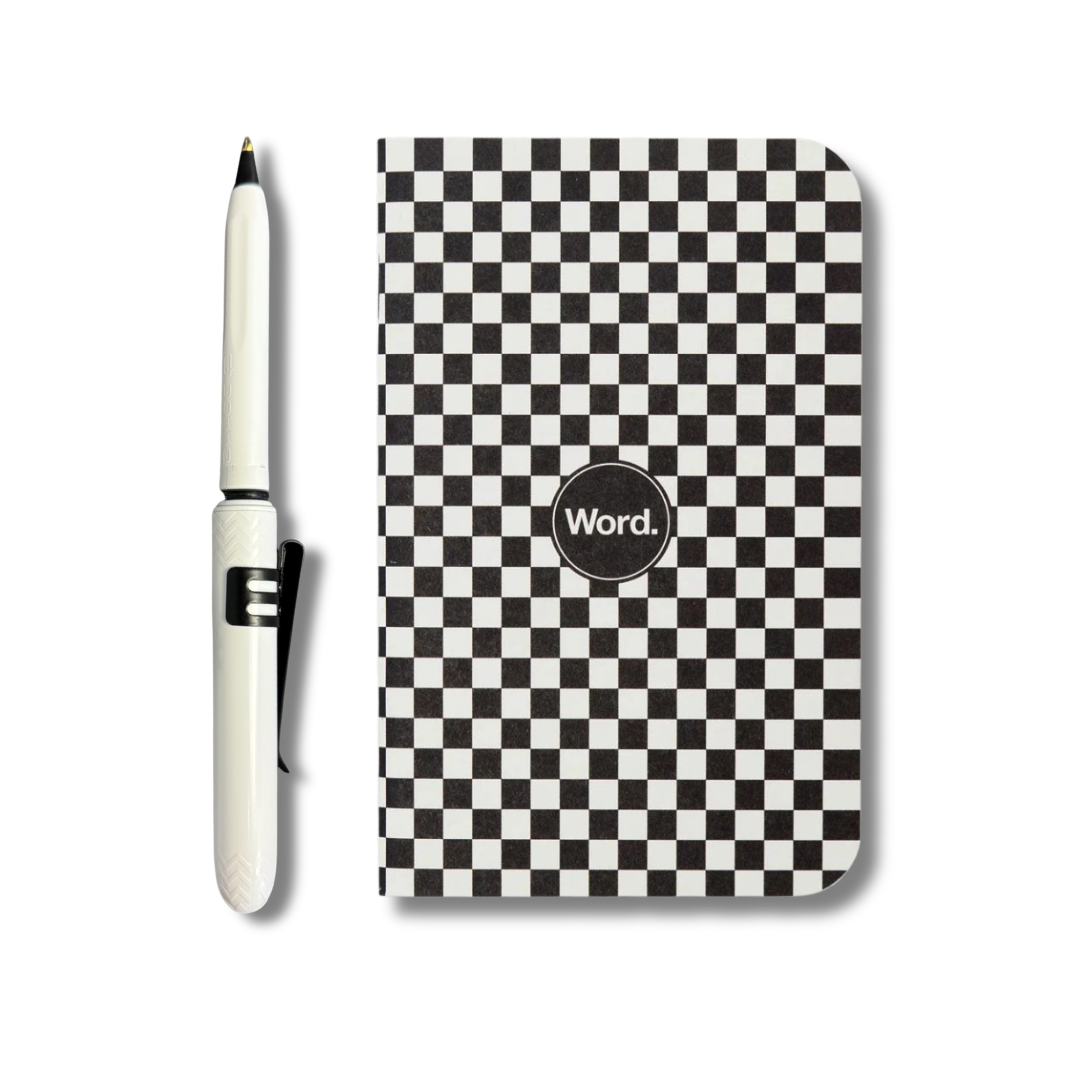 Checkered Pocket Kit - Notebook and Ballpoint Pen Combo
