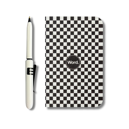 Checkered Pocket Kit - Notebook and Ballpoint Pen Combo