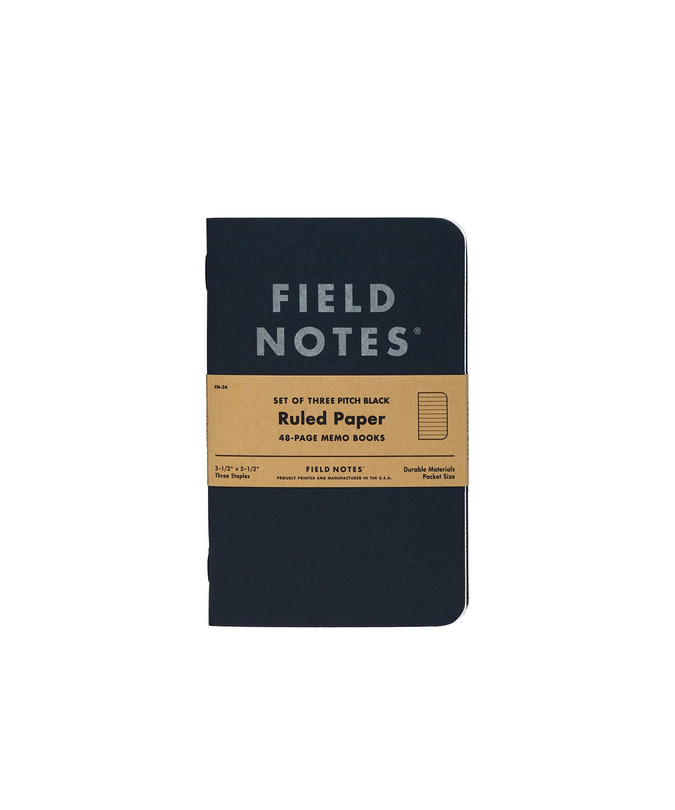 Pitch Black Edition - Field Notes Notebook 3 Pack