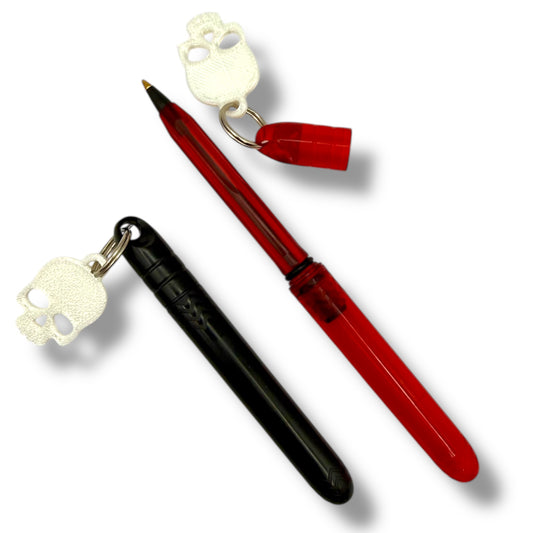 Skully Charm Set - Pocket Pen Pen Keychain Duo