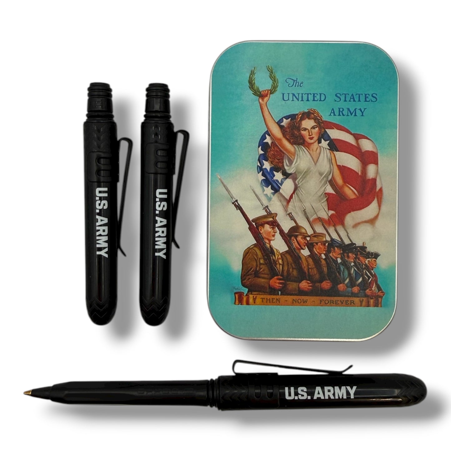 Then, Now and Forever - U. S. Army Collectible Tin with Pocket Pens