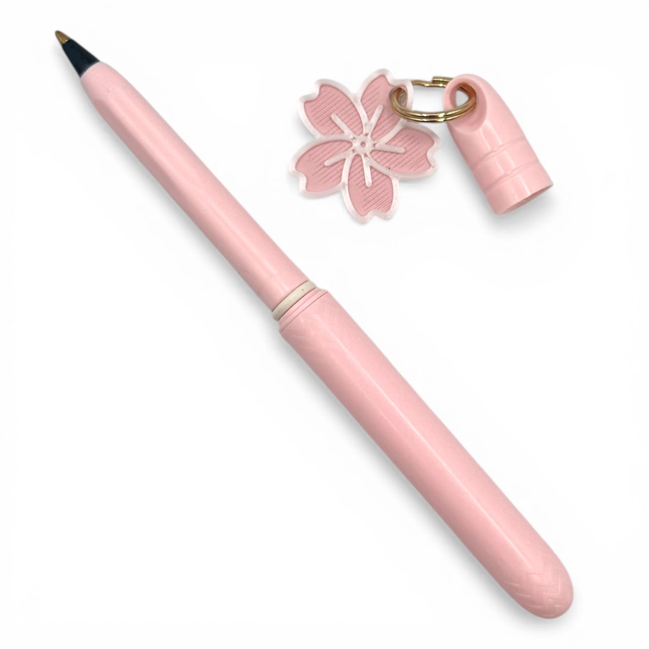 Sakura Blossom Sidekick - Keychain Charm Pocket Ballpoint Pen Set
