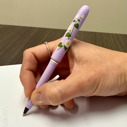 Wisteria Floral Pokka Pack - 2 Pack Lavender Mother's Day Gift Pocket Ballpoint Pens