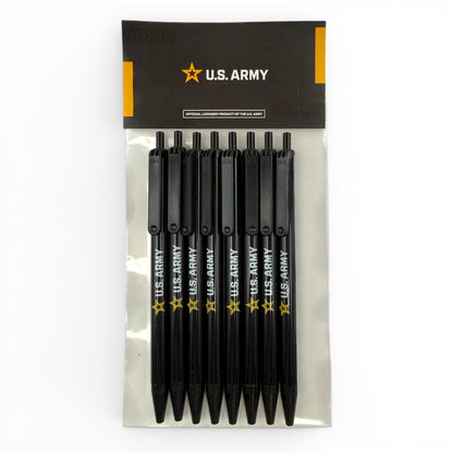 Pokka Click Pens 8-Pack | U.S. Army Edition | Officially Licensed Pens